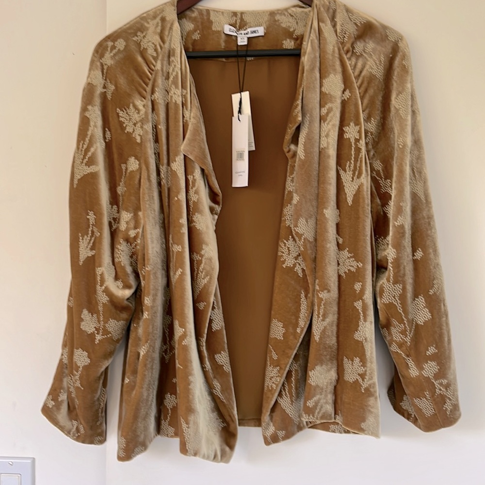 NWT Elizabeth and James gold sparkly jacket